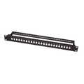 Fiber Optic Panel for 24× LC-Duplex or SC-Simplex adapter, black