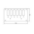 Front plate for splice distributor, 6 x SC duplex / 6 x LC-Quad